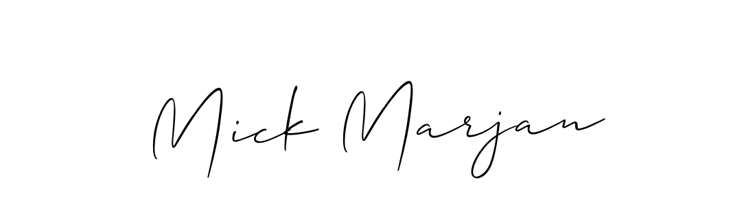 Design your own signature with our free online signature maker. With this signature software, you can create a handwritten (Allison_Script) signature for name Mick Marjan. Mick Marjan signature style 2 images and pictures png