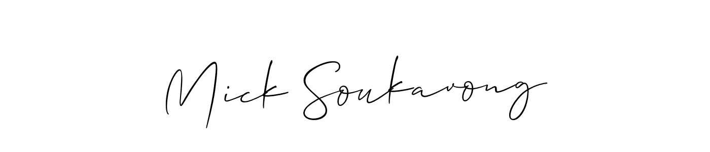 How to make Mick Soukavong signature? Allison_Script is a professional autograph style. Create handwritten signature for Mick Soukavong name. Mick Soukavong signature style 2 images and pictures png