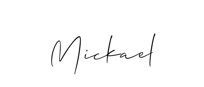 The best way (Allison_Script) to make a short signature is to pick only two or three words in your name. The name Mickael include a total of six letters. For converting this name. Mickael signature style 2 images and pictures png