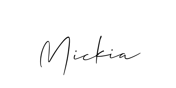 How to make Mickia name signature. Use Allison_Script style for creating short signs online. This is the latest handwritten sign. Mickia signature style 2 images and pictures png