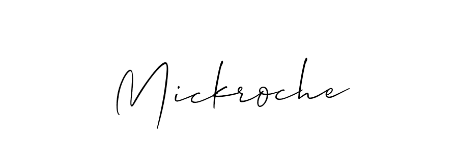 The best way (Allison_Script) to make a short signature is to pick only two or three words in your name. The name Mickroche include a total of six letters. For converting this name. Mickroche signature style 2 images and pictures png