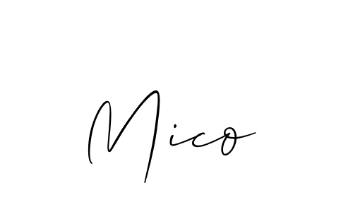 Mico  stylish signature style. Best Handwritten Sign (Allison_Script) for my name. Handwritten Signature Collection Ideas for my name Mico . Mico  signature style 2 images and pictures png