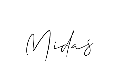 Use a signature maker to create a handwritten signature online. With this signature software, you can design (Allison_Script) your own signature for name Midas. Midas signature style 2 images and pictures png