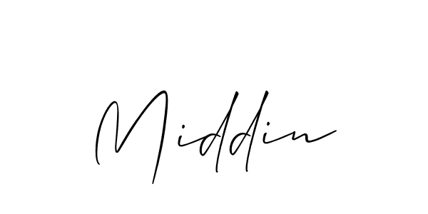 if you are searching for the best signature style for your name Middin. so please give up your signature search. here we have designed multiple signature styles  using Allison_Script. Middin signature style 2 images and pictures png