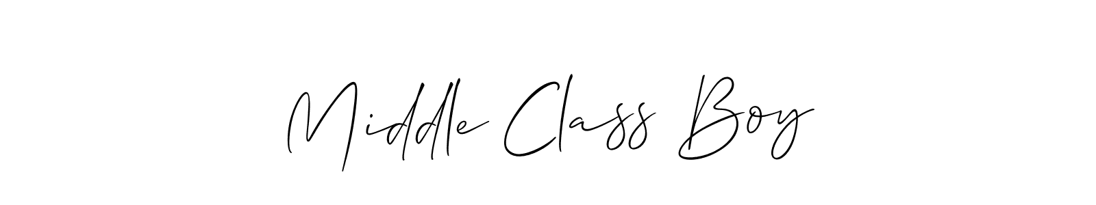 How to make Middle Class Boy name signature. Use Allison_Script style for creating short signs online. This is the latest handwritten sign. Middle Class Boy signature style 2 images and pictures png