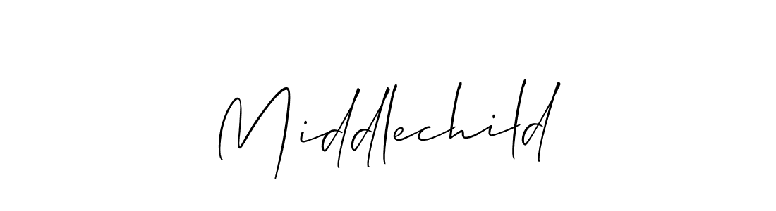 Middlechild stylish signature style. Best Handwritten Sign (Allison_Script) for my name. Handwritten Signature Collection Ideas for my name Middlechild. Middlechild signature style 2 images and pictures png