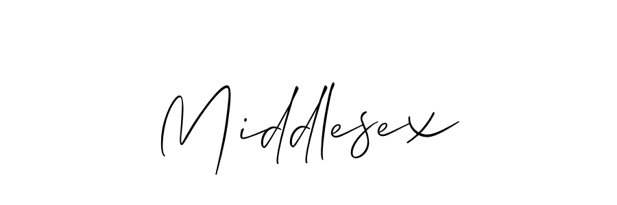 Allison_Script is a professional signature style that is perfect for those who want to add a touch of class to their signature. It is also a great choice for those who want to make their signature more unique. Get Middlesex name to fancy signature for free. Middlesex signature style 2 images and pictures png