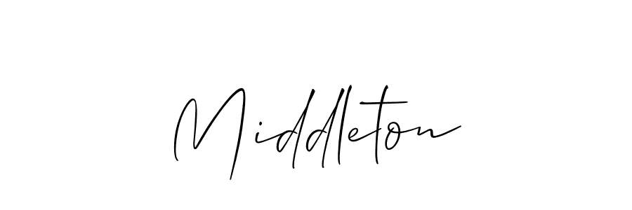 Allison_Script is a professional signature style that is perfect for those who want to add a touch of class to their signature. It is also a great choice for those who want to make their signature more unique. Get Middleton name to fancy signature for free. Middleton signature style 2 images and pictures png