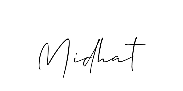 Create a beautiful signature design for name Midhat. With this signature (Allison_Script) fonts, you can make a handwritten signature for free. Midhat signature style 2 images and pictures png