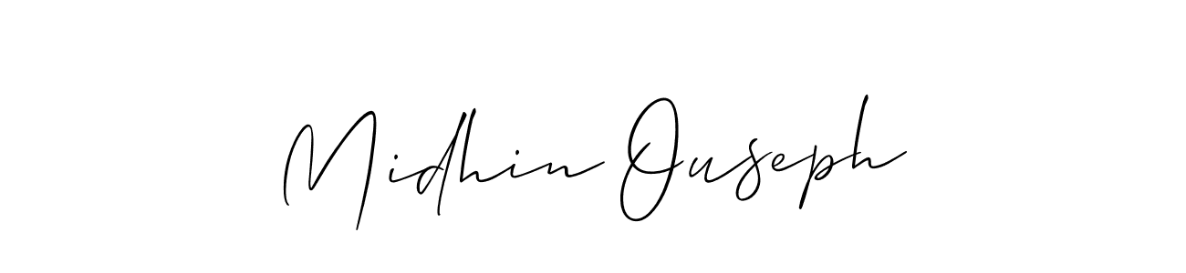 Make a beautiful signature design for name Midhin Ouseph. Use this online signature maker to create a handwritten signature for free. Midhin Ouseph signature style 2 images and pictures png