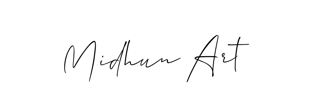 It looks lik you need a new signature style for name Midhun Art. Design unique handwritten (Allison_Script) signature with our free signature maker in just a few clicks. Midhun Art signature style 2 images and pictures png