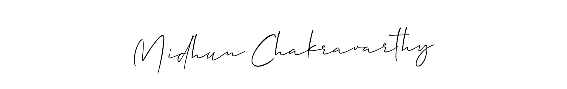 Design your own signature with our free online signature maker. With this signature software, you can create a handwritten (Allison_Script) signature for name Midhun Chakravarthy. Midhun Chakravarthy signature style 2 images and pictures png