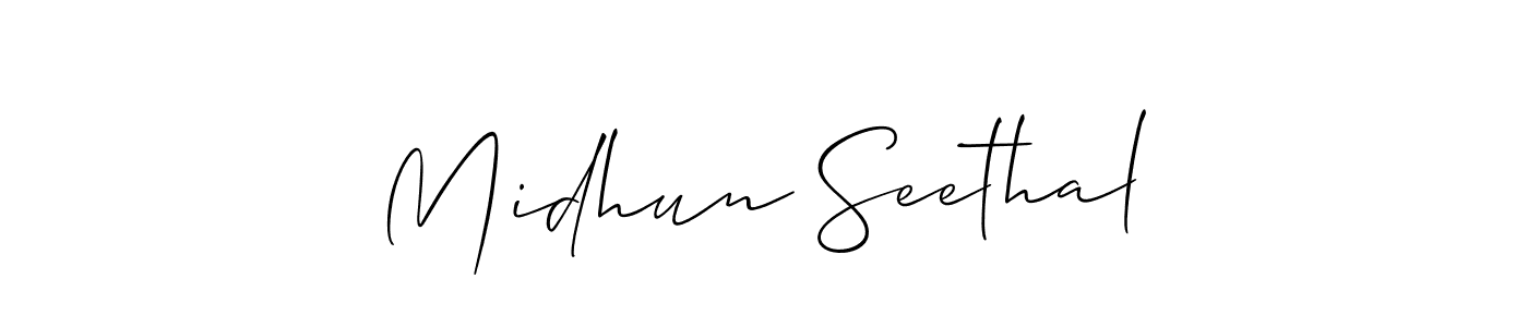 See photos of Midhun Seethal official signature by Spectra . Check more albums & portfolios. Read reviews & check more about Allison_Script font. Midhun Seethal signature style 2 images and pictures png