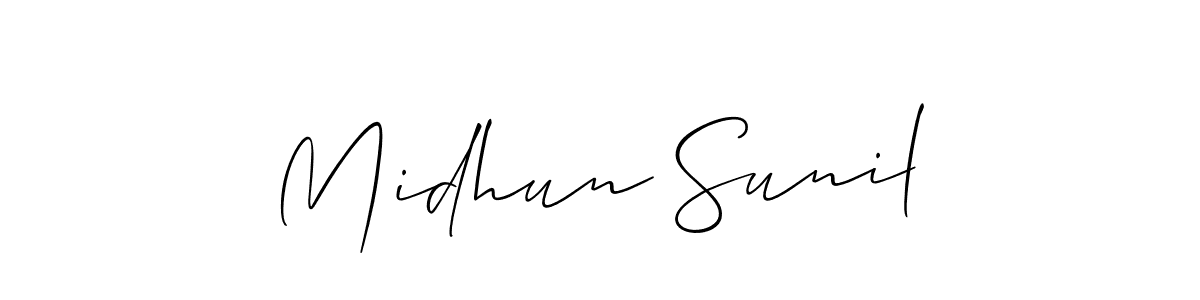 Here are the top 10 professional signature styles for the name Midhun Sunil. These are the best autograph styles you can use for your name. Midhun Sunil signature style 2 images and pictures png