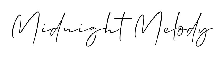 Transform the name Midnight Melody into a signature masterpiece using Allison_Script font. Ideal for photographers, artists, and creators looking for watermarks. Midnight Melody signature style 2 images and pictures png