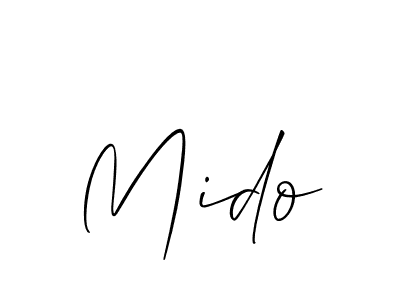 Mido stylish signature style. Best Handwritten Sign (Allison_Script) for my name. Handwritten Signature Collection Ideas for my name Mido. Mido signature style 2 images and pictures png