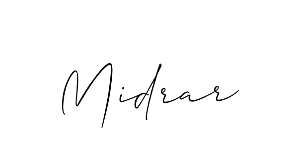 Similarly Allison_Script is the best handwritten signature design. Signature creator online .You can use it as an online autograph creator for name Midrar. Midrar signature style 2 images and pictures png