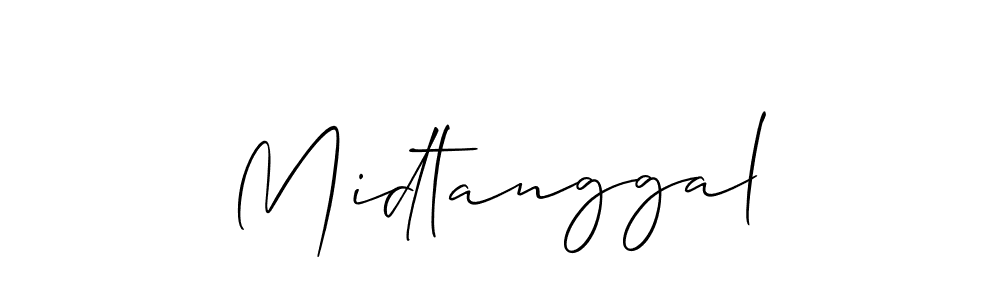 Create a beautiful signature design for name Midtanggal. With this signature (Allison_Script) fonts, you can make a handwritten signature for free. Midtanggal signature style 2 images and pictures png