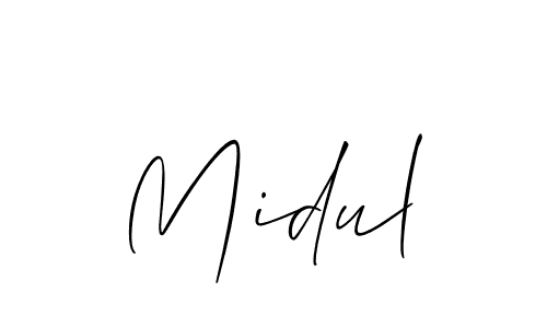 Make a beautiful signature design for name Midul. Use this online signature maker to create a handwritten signature for free. Midul signature style 2 images and pictures png