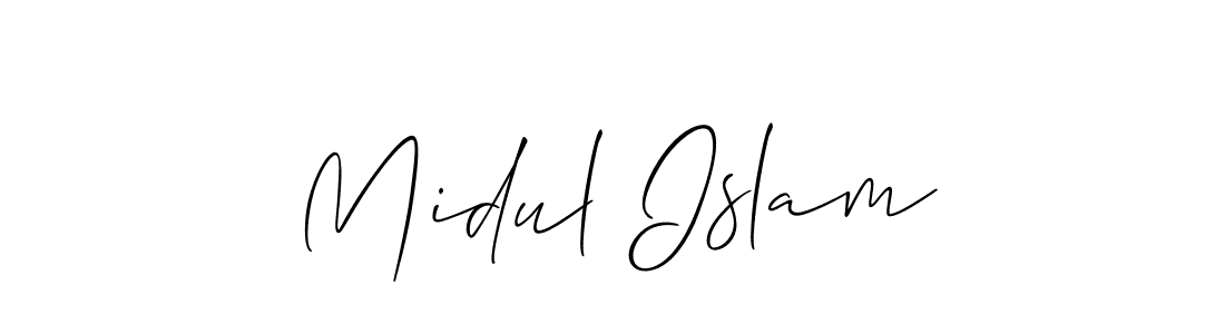 You should practise on your own different ways (Allison_Script) to write your name (Midul Islam) in signature. don't let someone else do it for you. Midul Islam signature style 2 images and pictures png