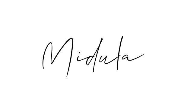 Similarly Allison_Script is the best handwritten signature design. Signature creator online .You can use it as an online autograph creator for name Midula. Midula signature style 2 images and pictures png