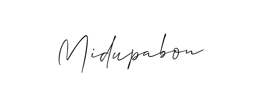 You can use this online signature creator to create a handwritten signature for the name Midupabon. This is the best online autograph maker. Midupabon signature style 2 images and pictures png
