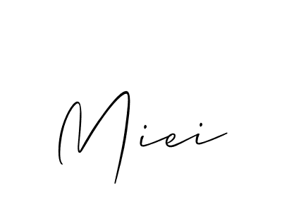 It looks lik you need a new signature style for name Miei. Design unique handwritten (Allison_Script) signature with our free signature maker in just a few clicks. Miei signature style 2 images and pictures png