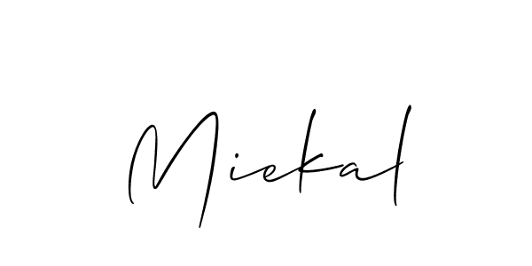 Once you've used our free online signature maker to create your best signature Allison_Script style, it's time to enjoy all of the benefits that Miekal name signing documents. Miekal signature style 2 images and pictures png