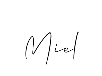 How to make Miel signature? Allison_Script is a professional autograph style. Create handwritten signature for Miel name. Miel signature style 2 images and pictures png