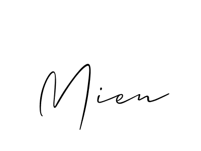 Make a beautiful signature design for name Mien. Use this online signature maker to create a handwritten signature for free. Mien signature style 2 images and pictures png