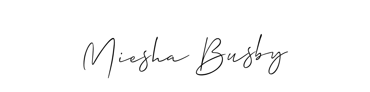 Design your own signature with our free online signature maker. With this signature software, you can create a handwritten (Allison_Script) signature for name Miesha Busby. Miesha Busby signature style 2 images and pictures png