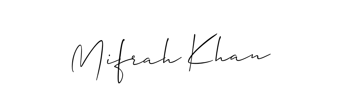 if you are searching for the best signature style for your name Mifrah Khan. so please give up your signature search. here we have designed multiple signature styles  using Allison_Script. Mifrah Khan signature style 2 images and pictures png