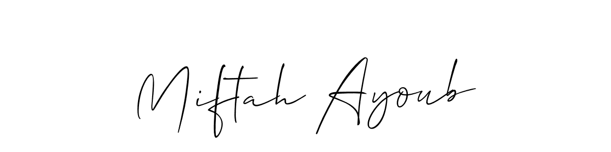 Best and Professional Signature Style for Miftah Ayoub. Allison_Script Best Signature Style Collection. Miftah Ayoub signature style 2 images and pictures png