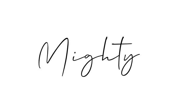 Mighty stylish signature style. Best Handwritten Sign (Allison_Script) for my name. Handwritten Signature Collection Ideas for my name Mighty. Mighty signature style 2 images and pictures png