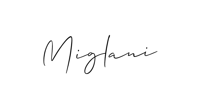 Make a short Miglani signature style. Manage your documents anywhere anytime using Allison_Script. Create and add eSignatures, submit forms, share and send files easily. Miglani signature style 2 images and pictures png