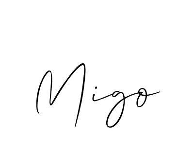 Best and Professional Signature Style for Migo. Allison_Script Best Signature Style Collection. Migo signature style 2 images and pictures png