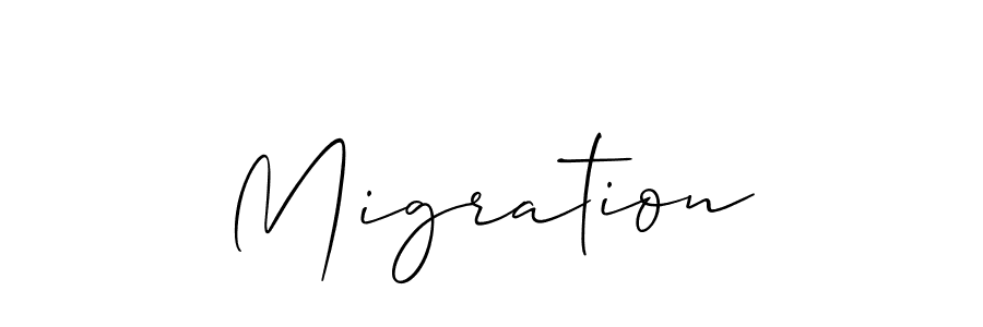 The best way (Allison_Script) to make a short signature is to pick only two or three words in your name. The name Migration include a total of six letters. For converting this name. Migration signature style 2 images and pictures png