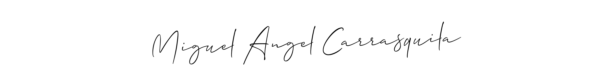 How to make Miguel Angel Carrasquila name signature. Use Allison_Script style for creating short signs online. This is the latest handwritten sign. Miguel Angel Carrasquila signature style 2 images and pictures png