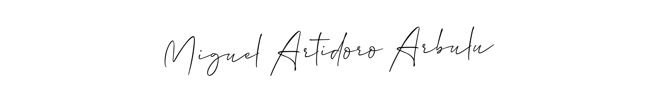 See photos of Miguel Artidoro Arbulu official signature by Spectra . Check more albums & portfolios. Read reviews & check more about Allison_Script font. Miguel Artidoro Arbulu signature style 2 images and pictures png