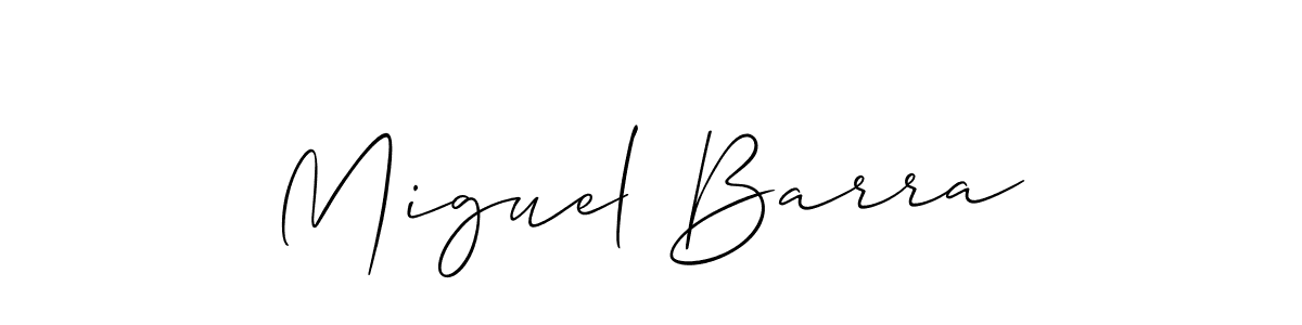 Make a short Miguel Barra signature style. Manage your documents anywhere anytime using Allison_Script. Create and add eSignatures, submit forms, share and send files easily. Miguel Barra signature style 2 images and pictures png