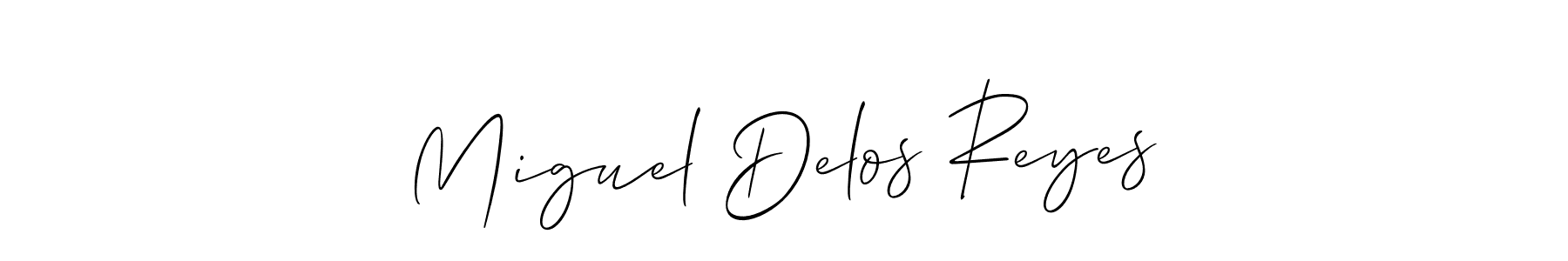 if you are searching for the best signature style for your name Miguel Delos Reyes. so please give up your signature search. here we have designed multiple signature styles  using Allison_Script. Miguel Delos Reyes signature style 2 images and pictures png