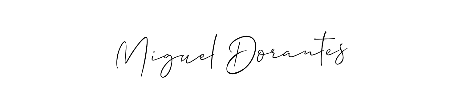 Create a beautiful signature design for name Miguel Dorantes. With this signature (Allison_Script) fonts, you can make a handwritten signature for free. Miguel Dorantes signature style 2 images and pictures png
