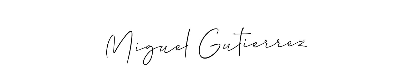 Also we have Miguel Gutierrez name is the best signature style. Create professional handwritten signature collection using Allison_Script autograph style. Miguel Gutierrez signature style 2 images and pictures png