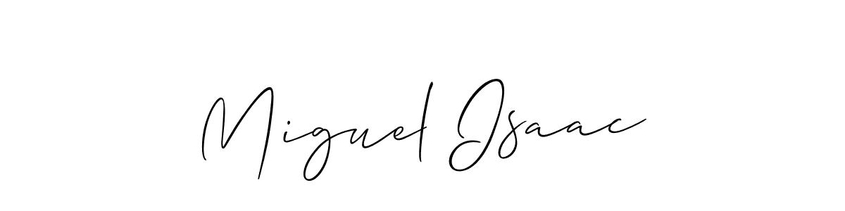 Also we have Miguel Isaac name is the best signature style. Create professional handwritten signature collection using Allison_Script autograph style. Miguel Isaac signature style 2 images and pictures png