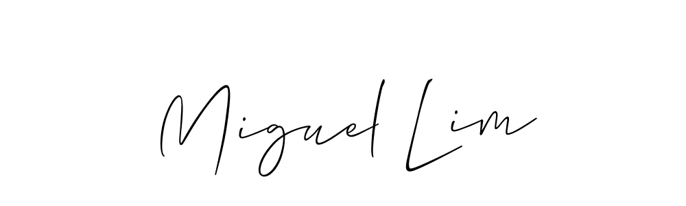 Once you've used our free online signature maker to create your best signature Allison_Script style, it's time to enjoy all of the benefits that Miguel Lim name signing documents. Miguel Lim signature style 2 images and pictures png