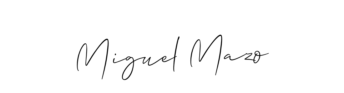 Also we have Miguel Mazo name is the best signature style. Create professional handwritten signature collection using Allison_Script autograph style. Miguel Mazo signature style 2 images and pictures png