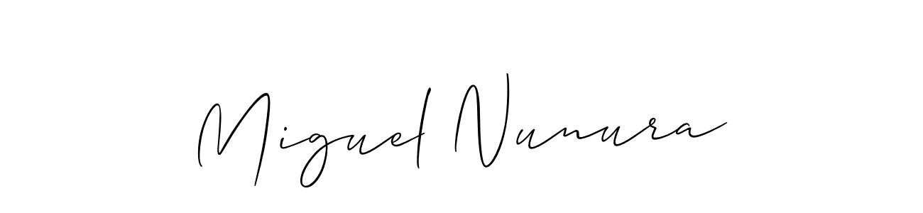 How to Draw Miguel Nunura signature style? Allison_Script is a latest design signature styles for name Miguel Nunura. Miguel Nunura signature style 2 images and pictures png
