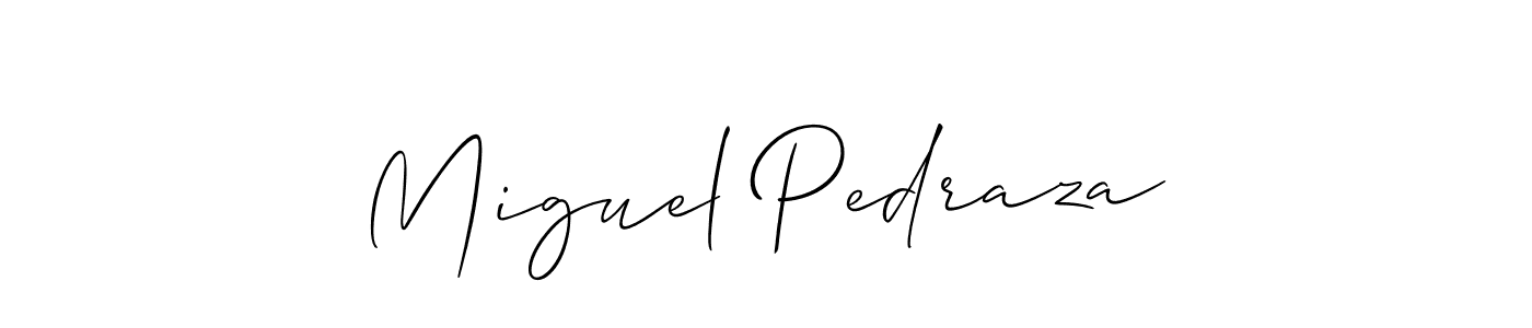 Make a short Miguel Pedraza signature style. Manage your documents anywhere anytime using Allison_Script. Create and add eSignatures, submit forms, share and send files easily. Miguel Pedraza signature style 2 images and pictures png