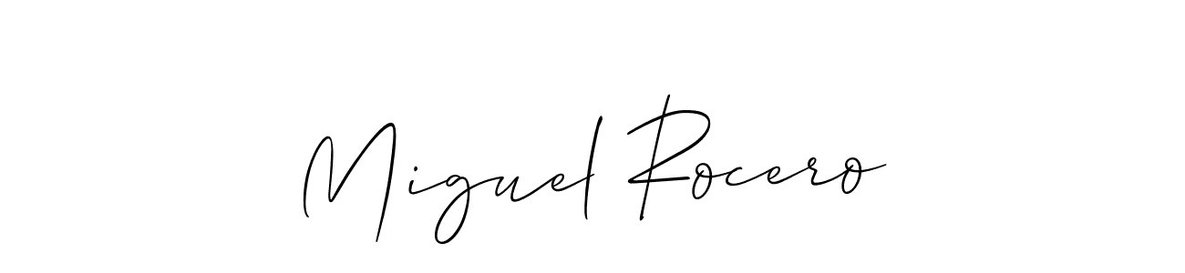 Miguel Rocero stylish signature style. Best Handwritten Sign (Allison_Script) for my name. Handwritten Signature Collection Ideas for my name Miguel Rocero. Miguel Rocero signature style 2 images and pictures png