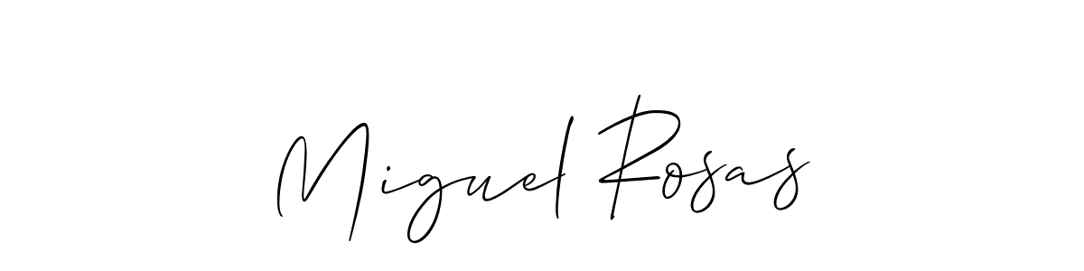 Make a beautiful signature design for name Miguel Rosas. With this signature (Allison_Script) style, you can create a handwritten signature for free. Miguel Rosas signature style 2 images and pictures png